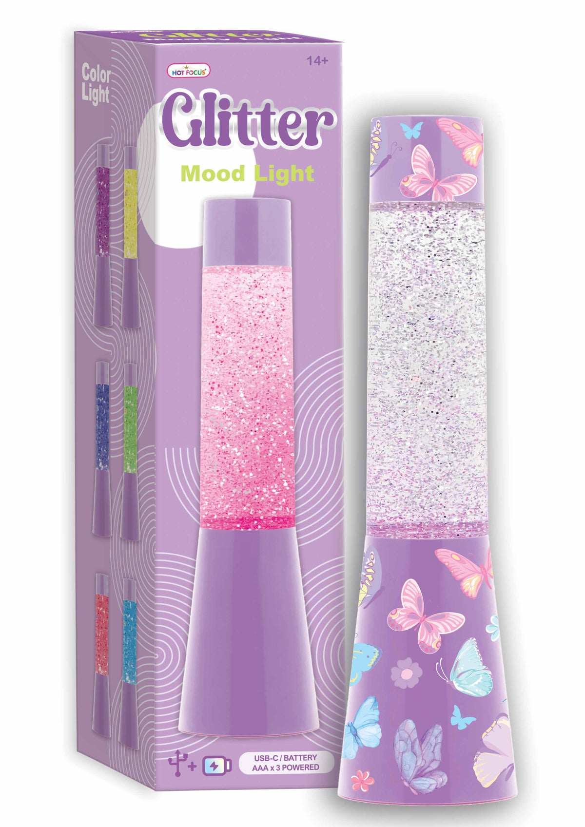 Purple Glitter Mood Light