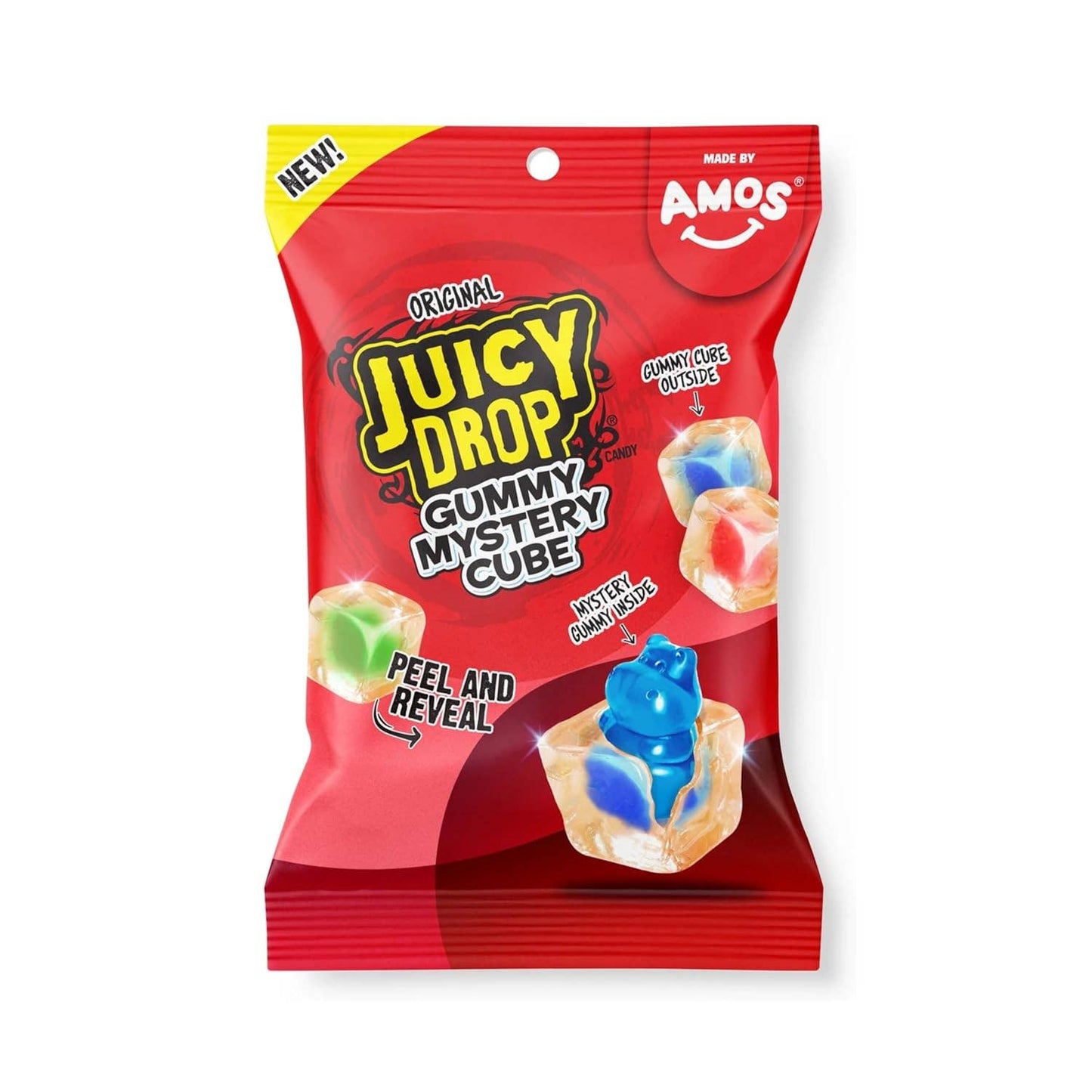 Amos Juicy Drop Mystery Gummy Cubes Original 5 oz