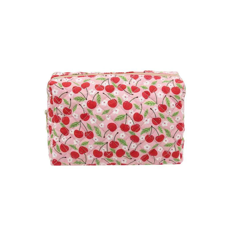 cherry cosmetic bag