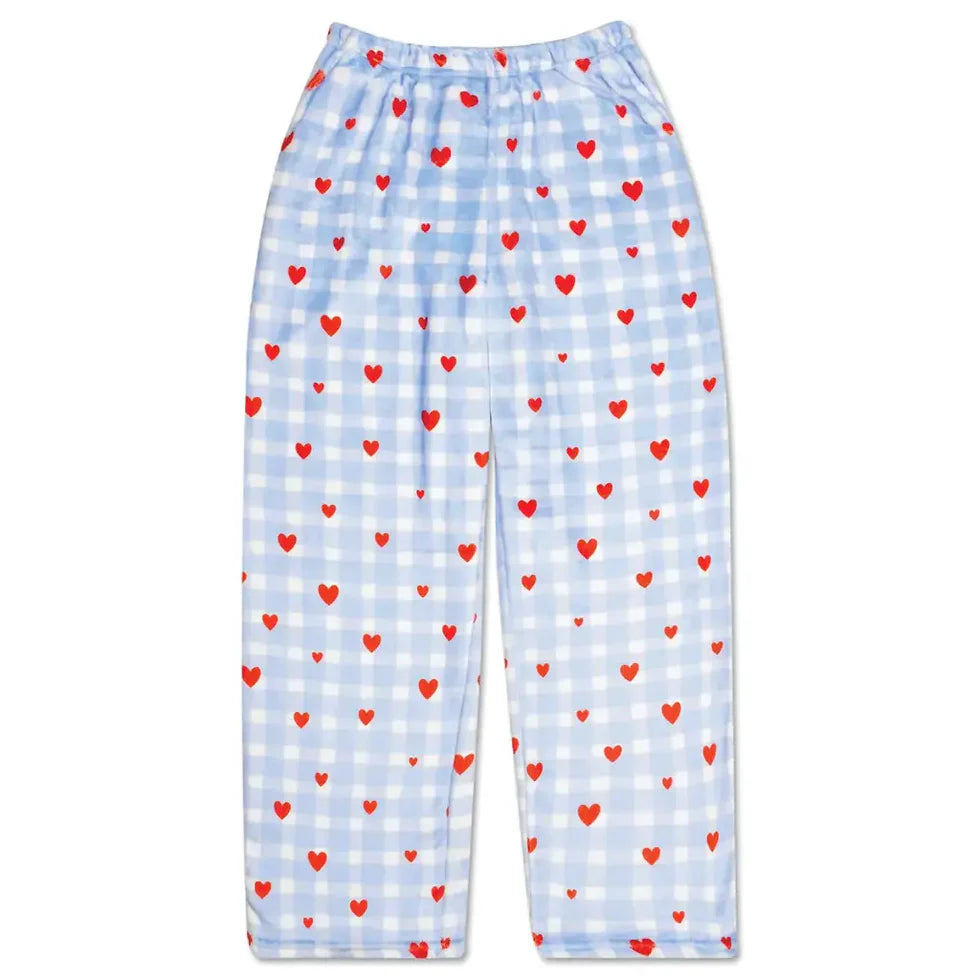 GINGHAM HEARTS PLUSH PANTS MEDIUM