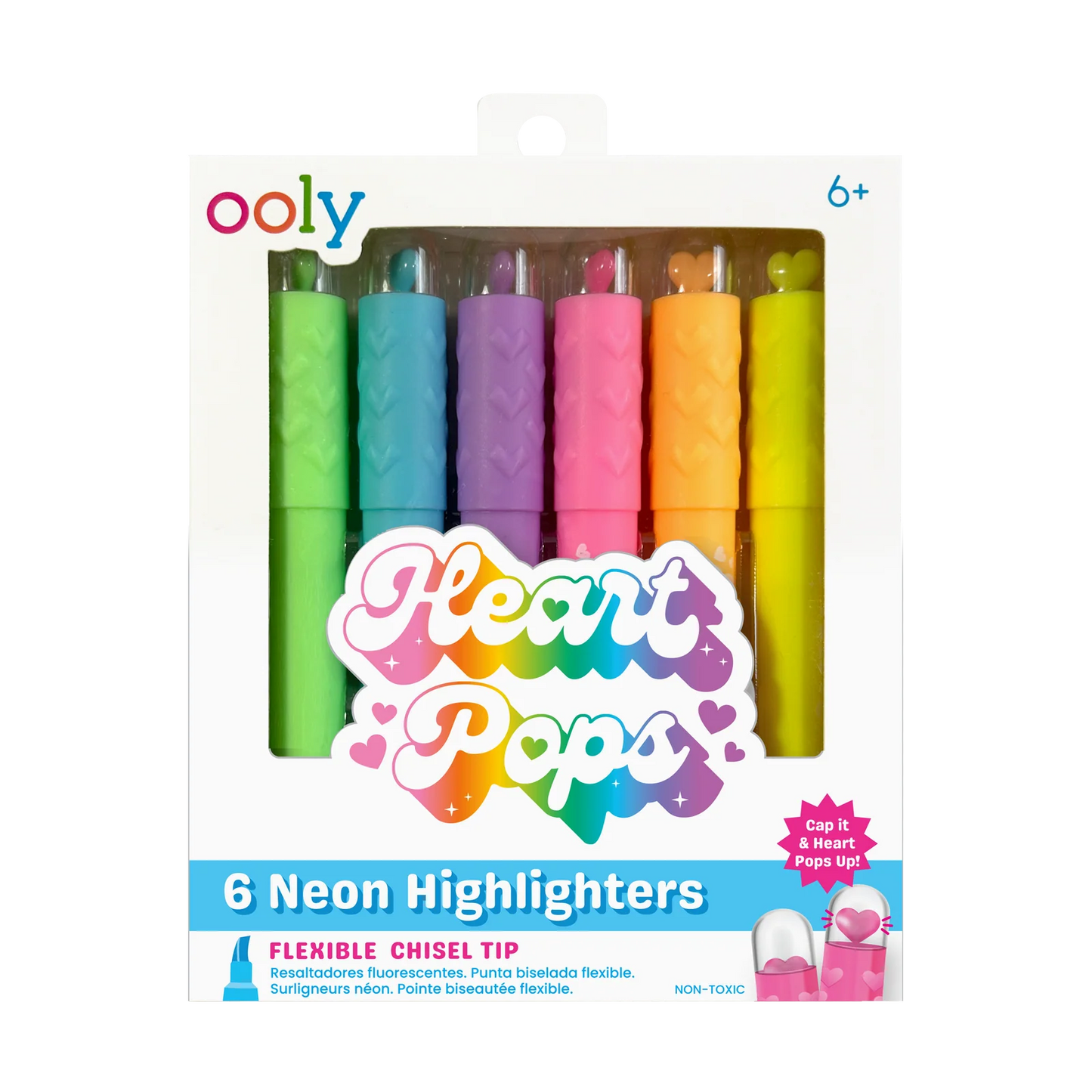 heart pops neon highlighters