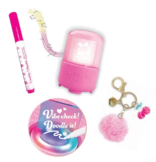 Wireless Mini Mood Pink Speaker Keychain Pink