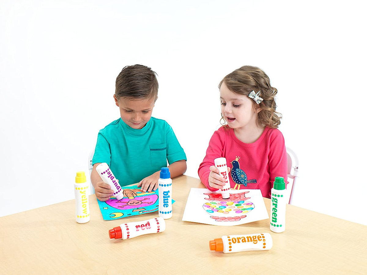 Rainbow Dot Markers 4 Pac