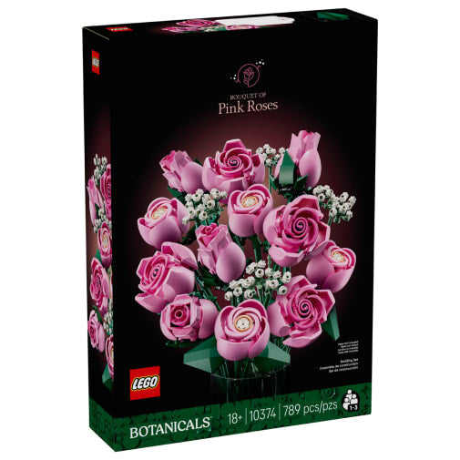 pink roses lego bouquet