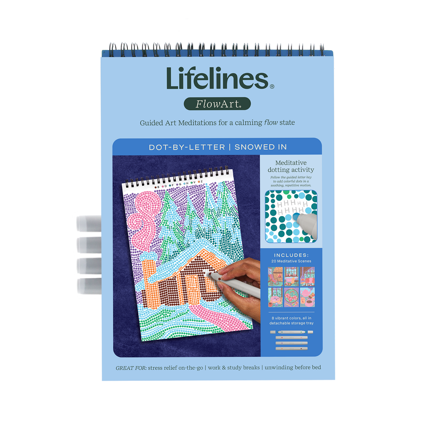 Lifelines Flowart: Snowed In (Dot-by-Letter)