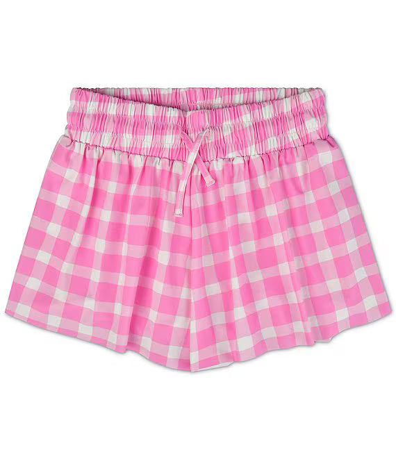 PINK GINGHAM BUTTERFLY SHORTS LARGE 14