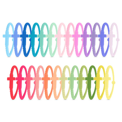 Silicone Cross Bracelet (Single)