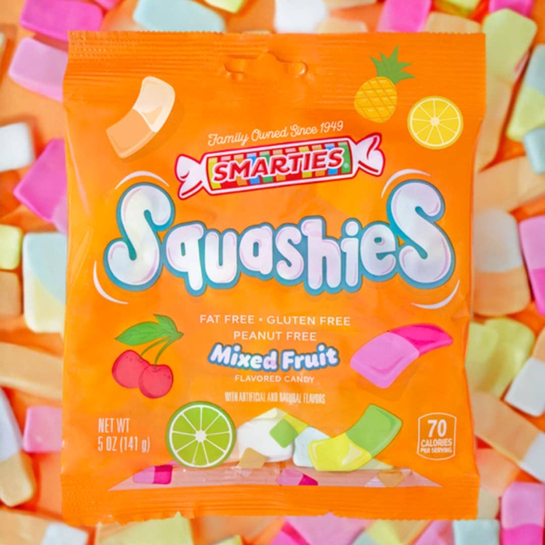 Smarties Squashies Mixed Fruit 5 oz Peg bag