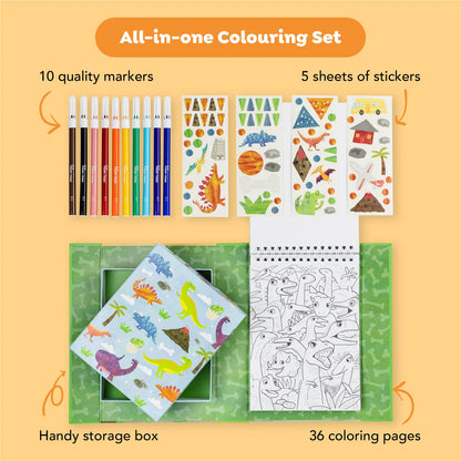 Dinosaur Coloring Set - Tiger Tribe