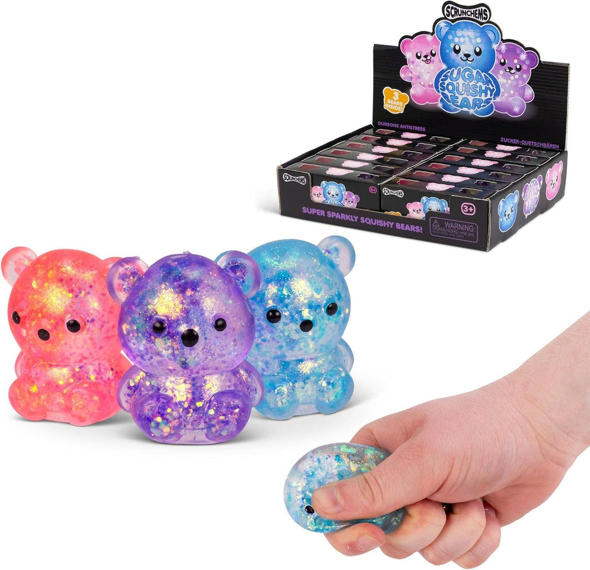 ScrunchemsÂ® Sugar Diddy Bears Squishy Fidget Toy (3pc)