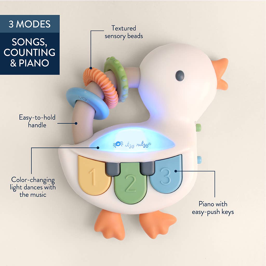 Bitzy Tunesâ„¢ Goose - Light-up Interactive Piano Toy
