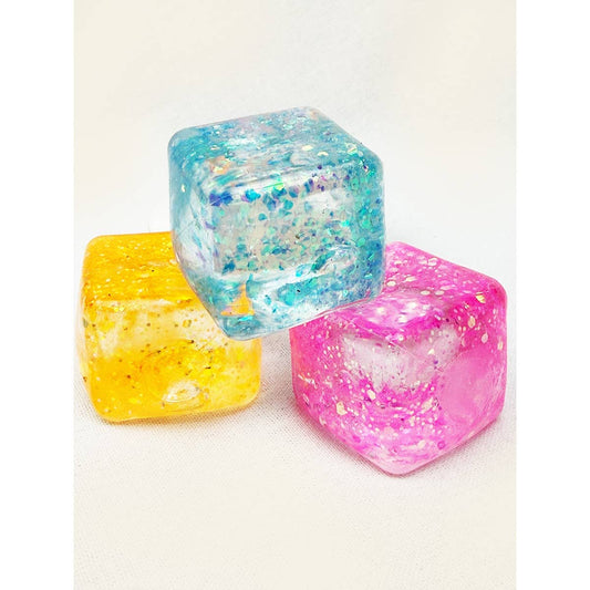 Viral Glitter Ice Cube Squishy