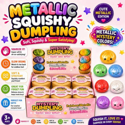 Pearl Metallic Mystery Dumpling Squishy Toy