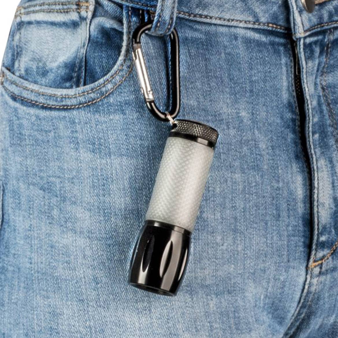 Carson Compact LED Flashlight (Glow-in-the-Dark Rubber Grip)