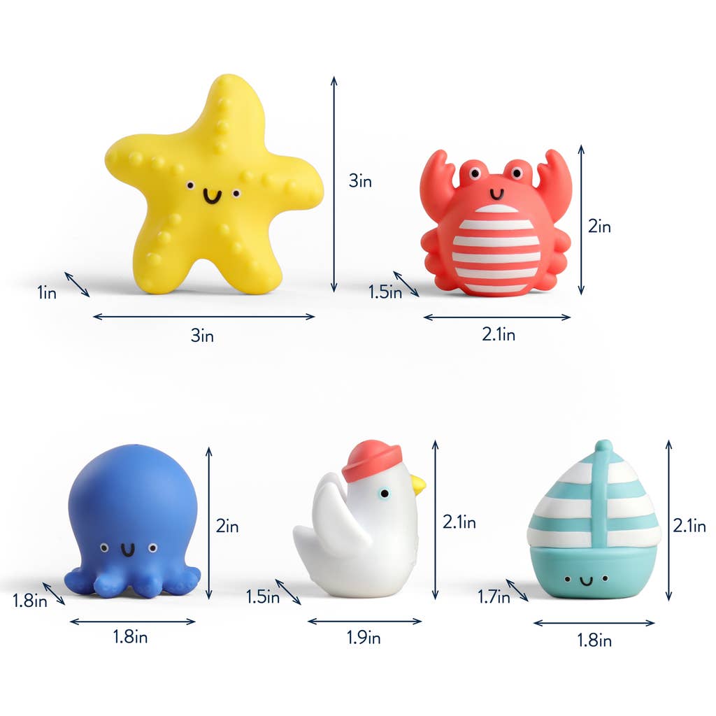 Nautical Itzy Bitzy Puppets: Bath + Storytelling Toys