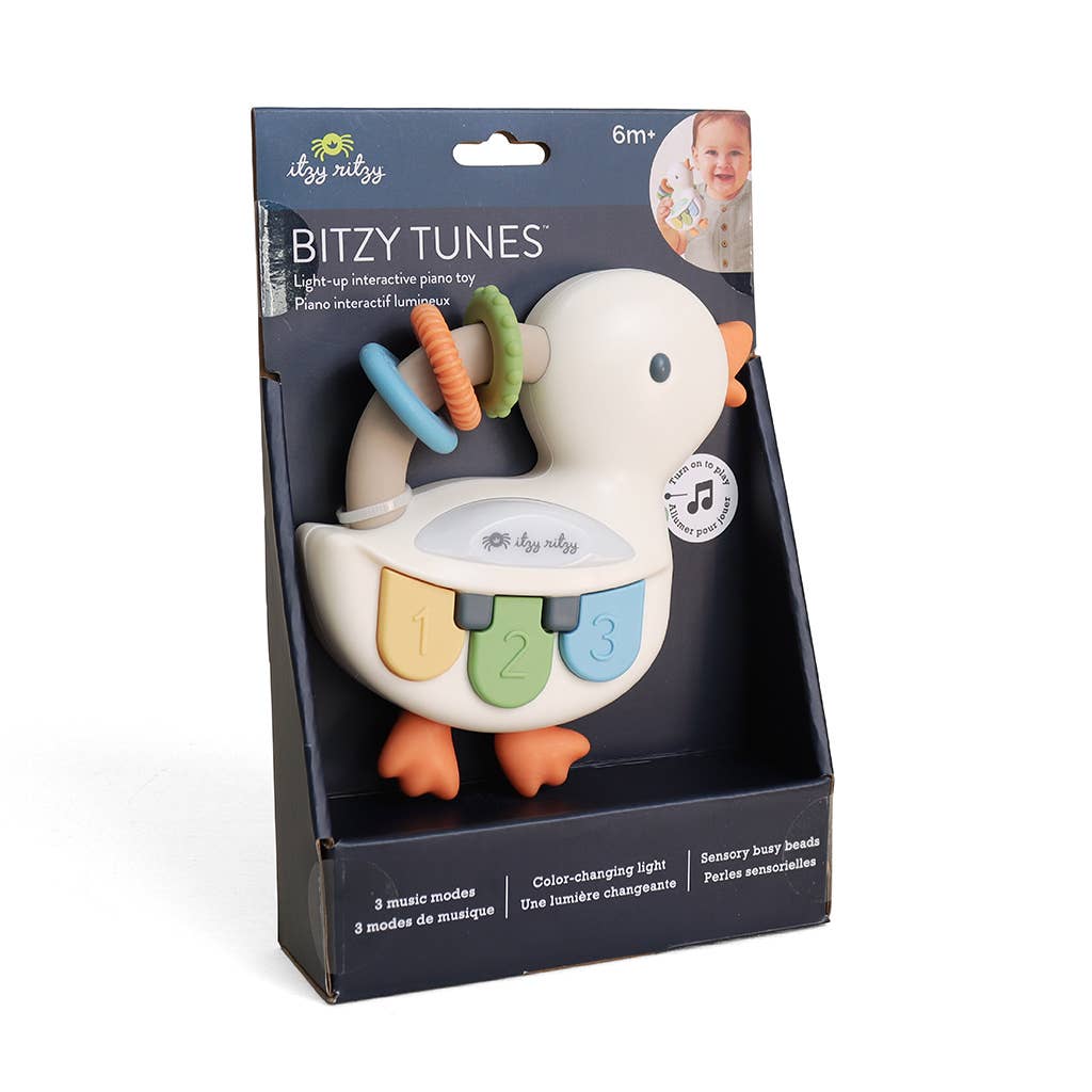 Bitzy Tunesâ„¢ Goose - Light-up Interactive Piano Toy
