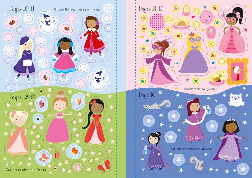 Sparkly Princesses Sticker Book : Usborne