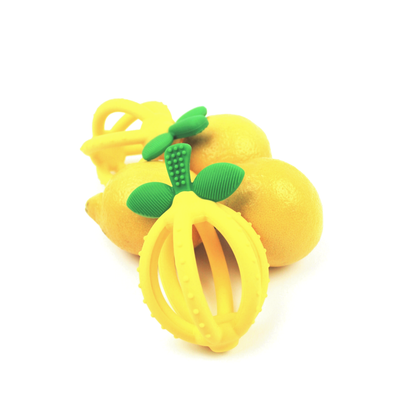 Bitzy Biter™ Teething Ball Baby Teether: Pink Lemonade