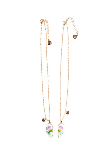 Besties Tear and Share Necklace (2pcs)