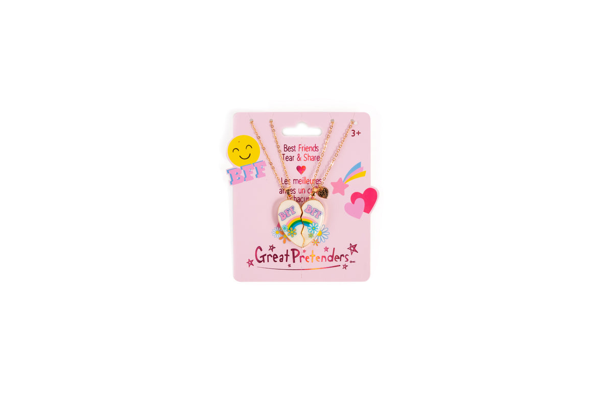 Besties Tear and Share Necklace (2pcs)
