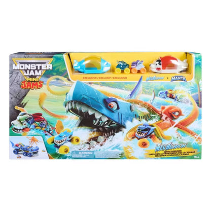 Monster Jam Mini Jams Megalodon Squid Takedown Playset