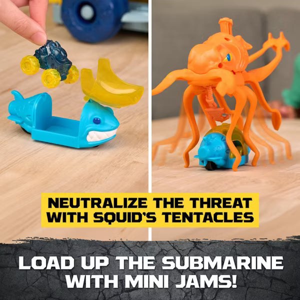 Monster Jam Mini Jams Megalodon Squid Takedown Playset