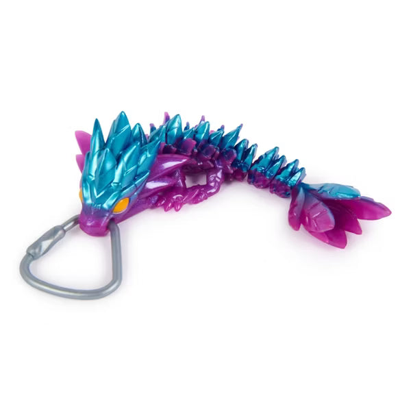 CrystaLynx 6-inch Articulated Dragon with Carabiner Clip