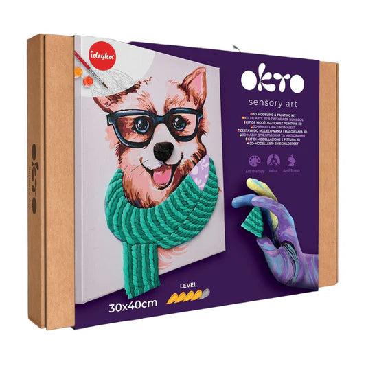 3d painting kit corgi with clay