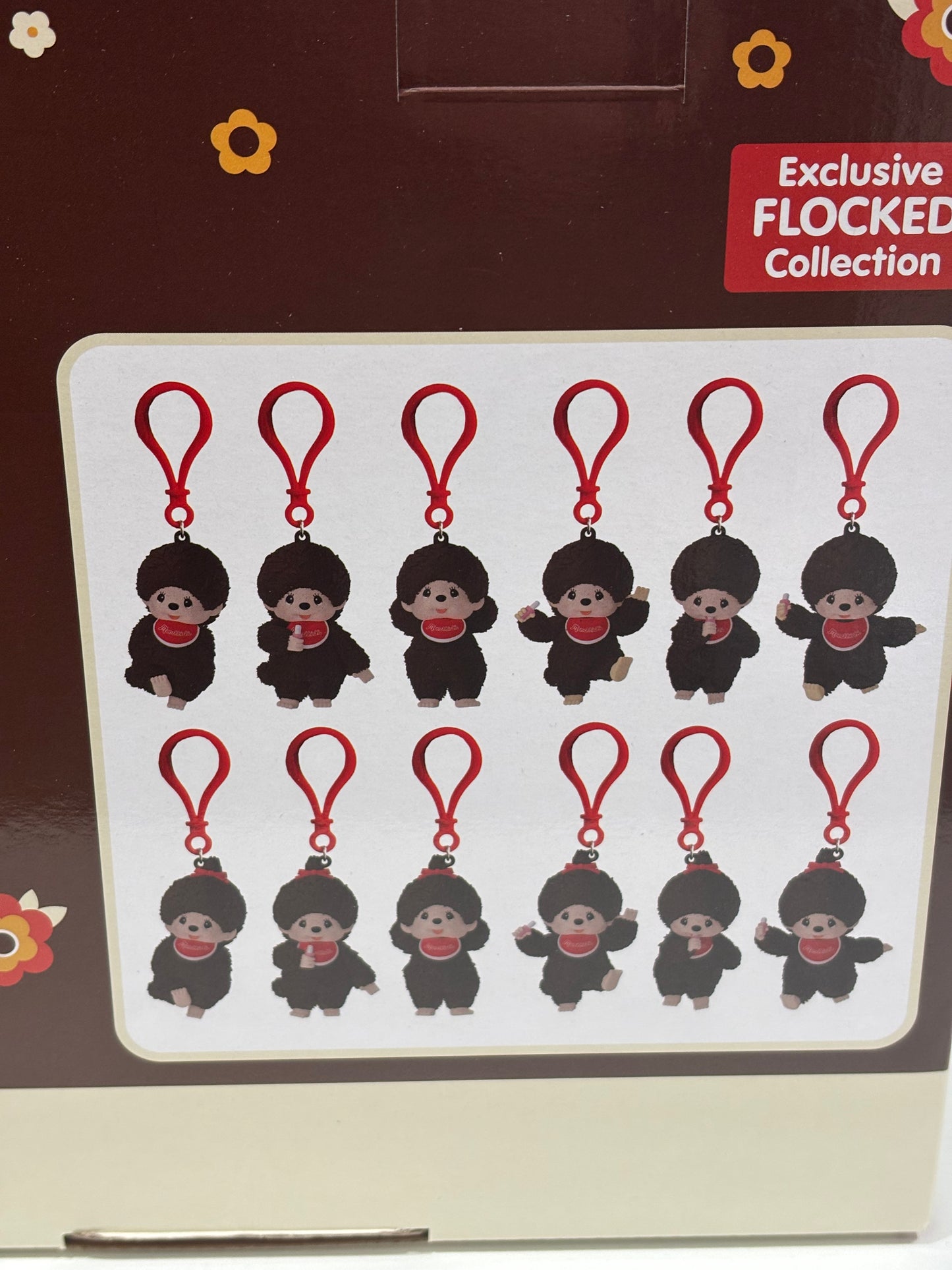 MONCHHICHI FLOCKED BACKPACK HANGER