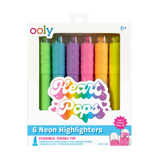 heart pops neon highlighters