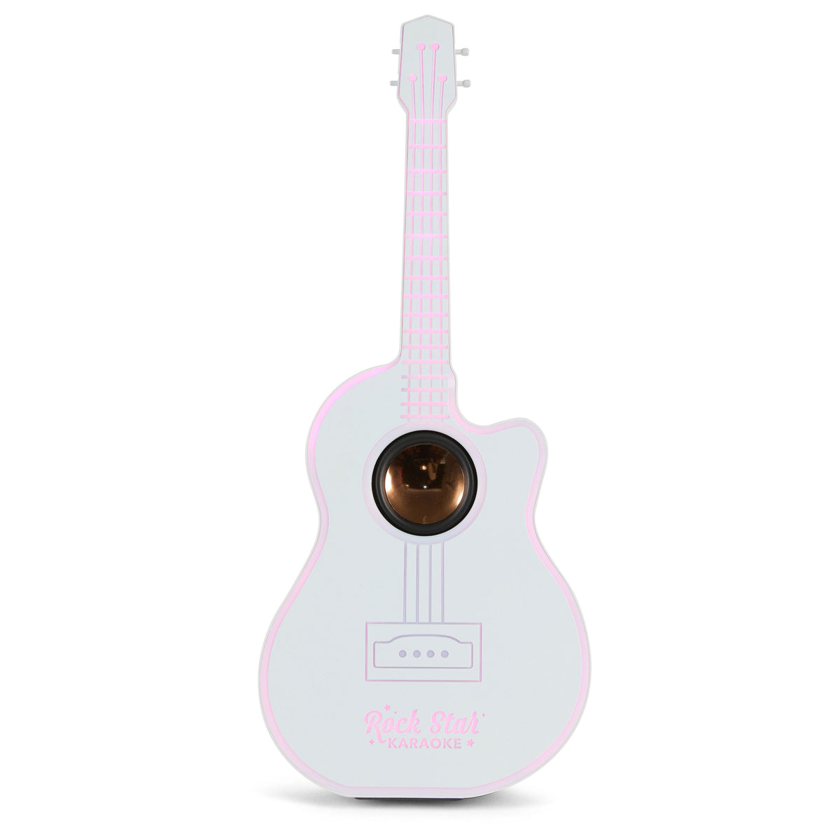 Rock Star Guitar & Microphone Karaoke Set - LED White