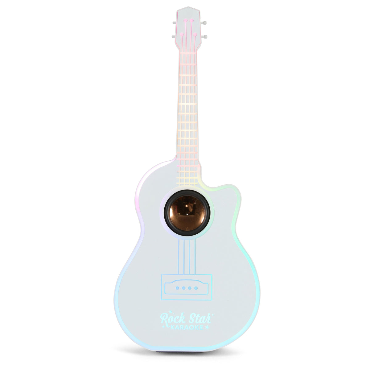 Rock Star Guitar & Microphone Karaoke Set - LED White