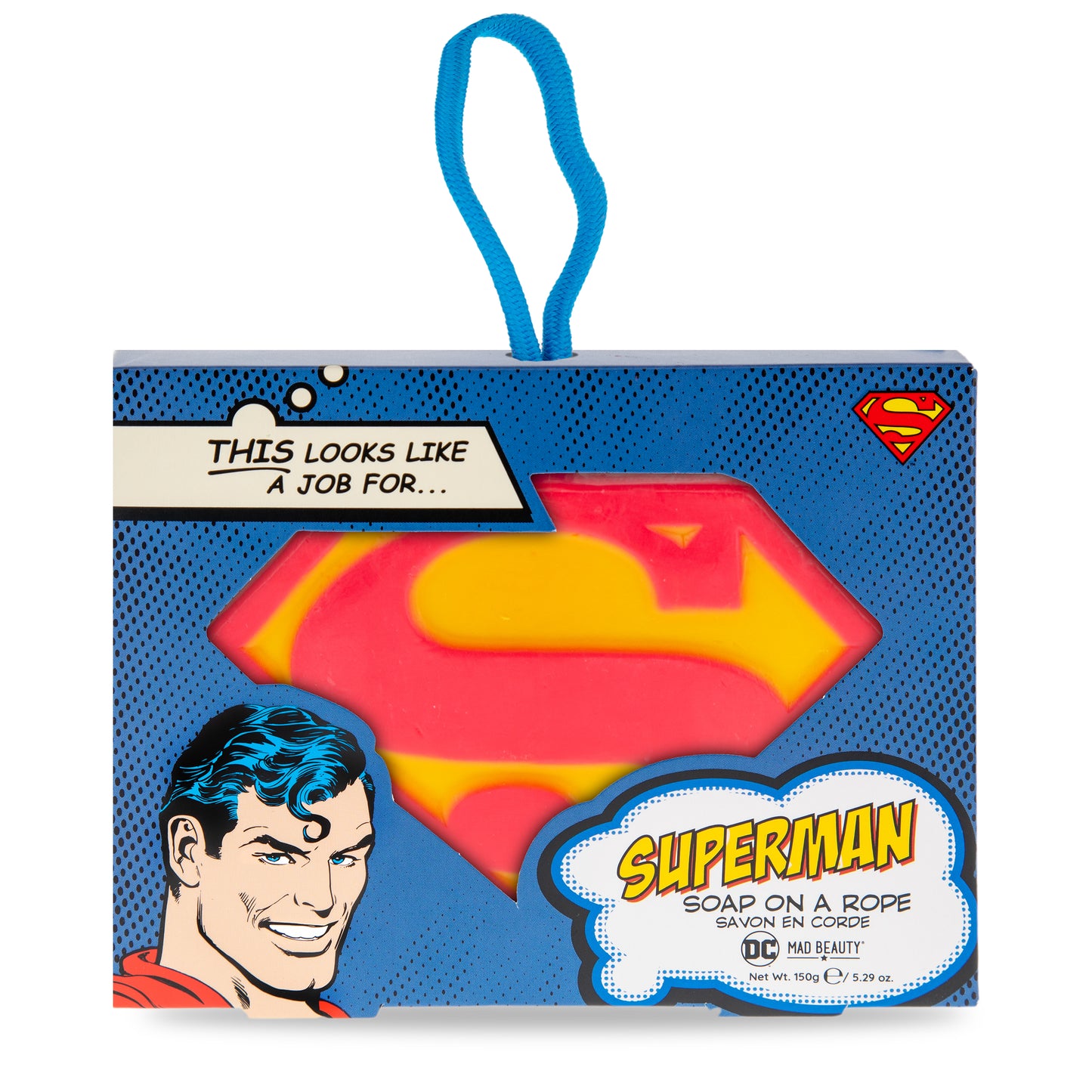 Superman Soap on a rope