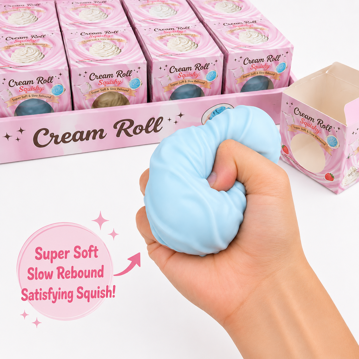 Cream Roll Vaseline Squishy – Assorted Colors