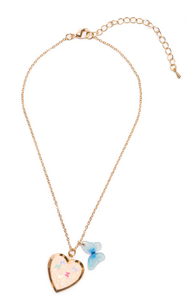 Great Pretenders Butterfly Heart Locket