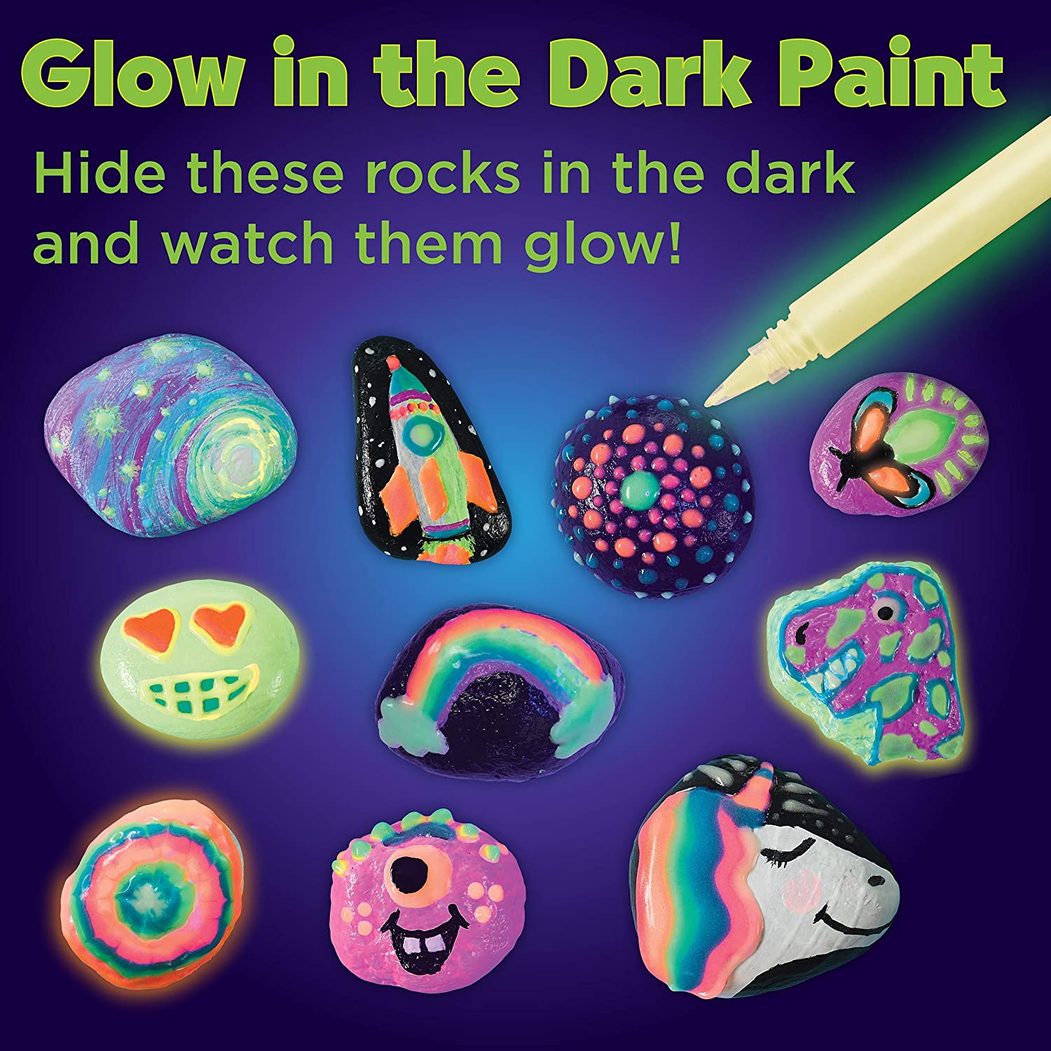 Glow in Dark Rock Painint