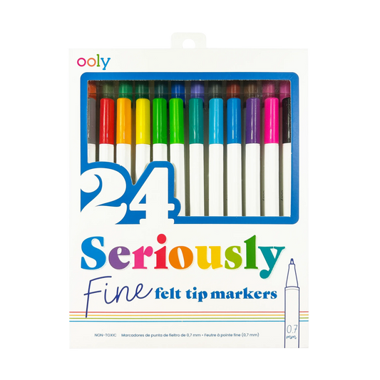 Seriously: Fine Felt Tip Markers (Set of 24)