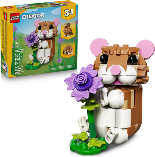 Cute Hamster with Flower-1