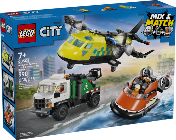 LEGO® City: Airplane, Service Truck & Hovercraft Remix