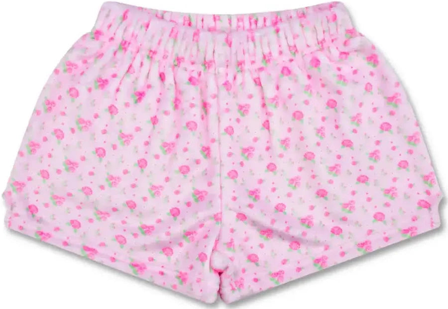 PRETTY IN PINK PLUSH SHORTS LARGE