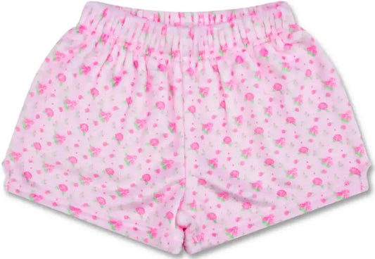 PRETTY IN PINK PLUSH SHORTS LARGE