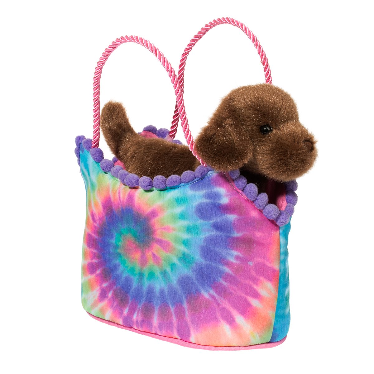 Tie Dye Sak with Chocolate Lab