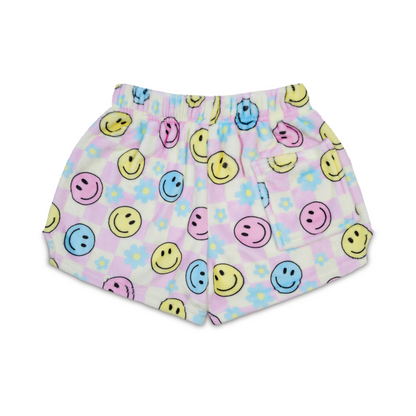 Happy Check Plush Shortss
